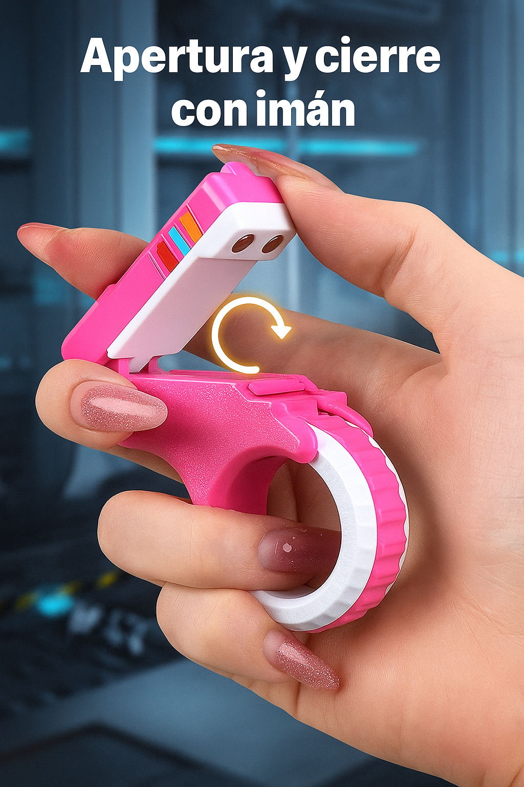 Fidget Slider Rotatorio 3D – Juguete Antiestrés de Dedo | Spinner Sensorial de Oficina y Escritorio para Aliviar Estrés y Ansiedad