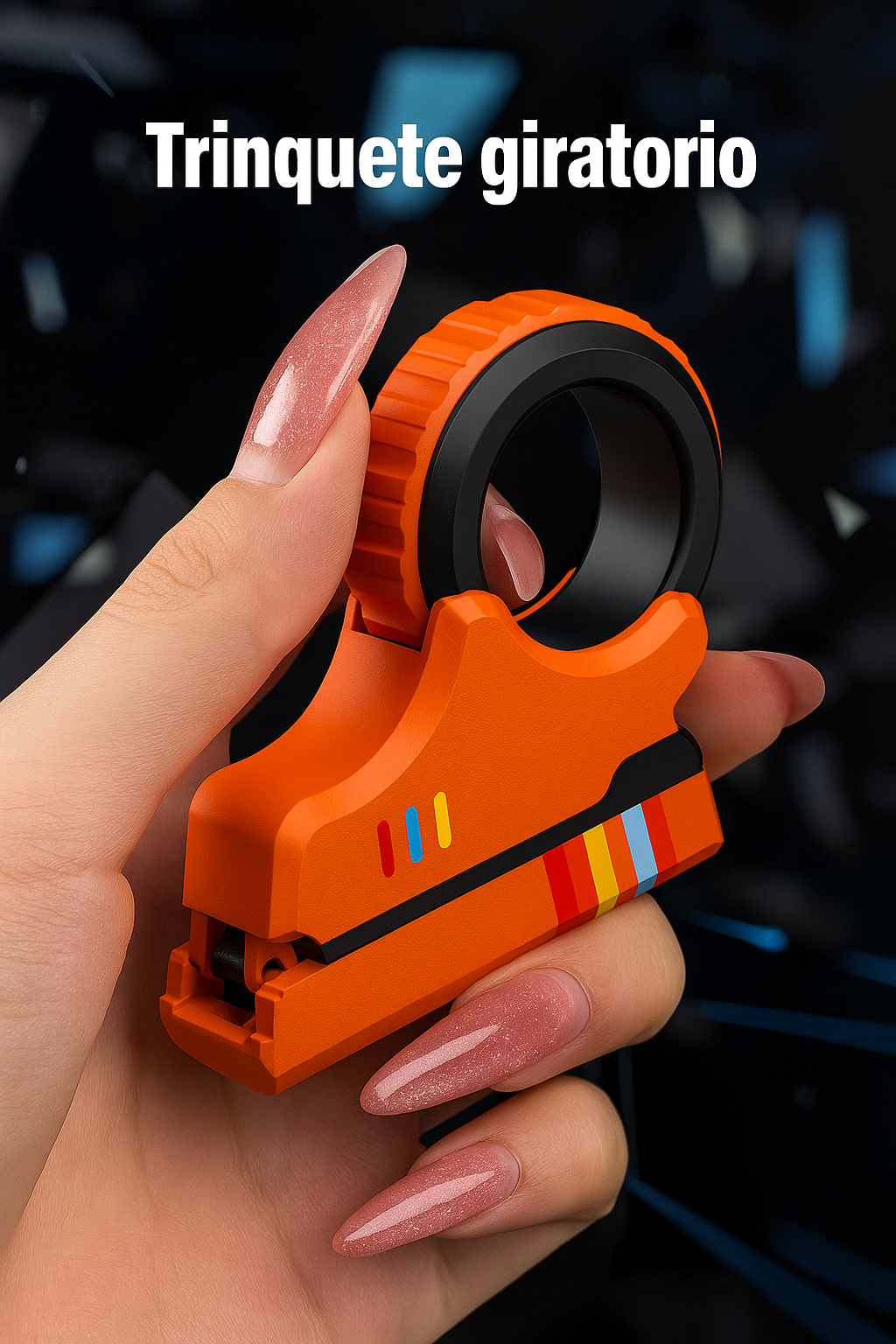 Fidget Slider Rotatorio 3D – Juguete Antiestrés de Dedo | Spinner Sensorial de Oficina y Escritorio para Aliviar Estrés y Ansiedad