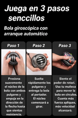PowerBall Giroscópico Autoarranque – Fortalece Muñeca y Antebrazo | Esfera Antiestrés de Entrenamiento y Rehabilitación