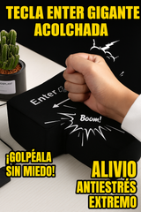 Tecla ENTER Gigante USB Antiestrés – Almohada de Oficina para Ordenador | Gadget Divertido para Programadores y Gamers