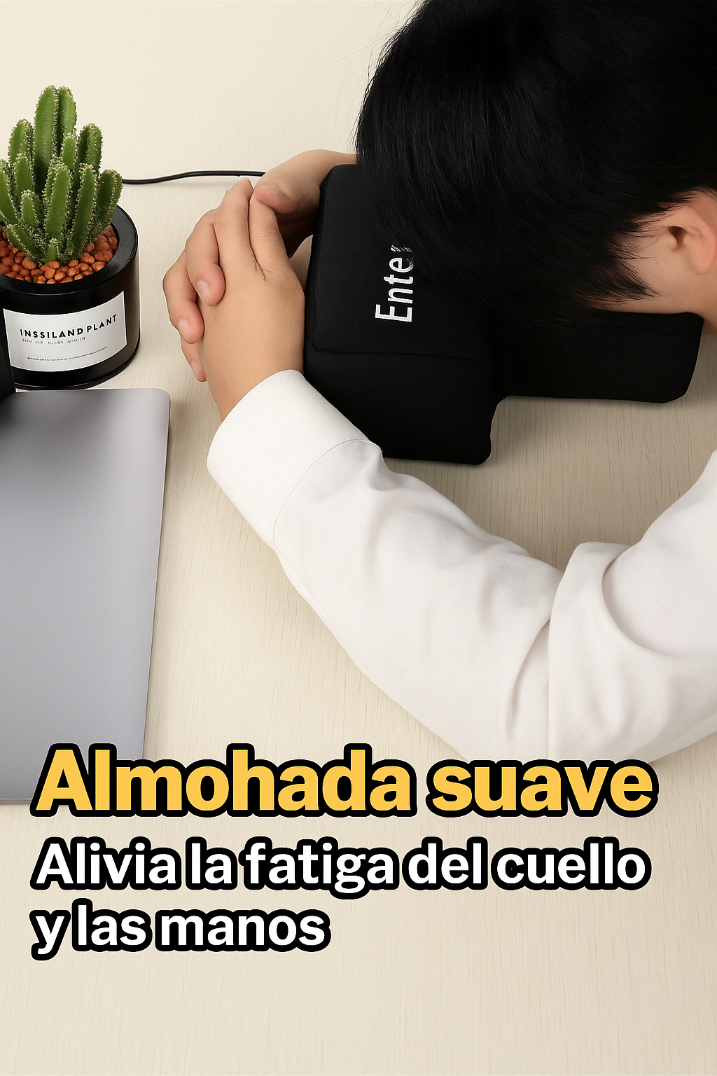 Tecla ENTER Gigante USB Antiestrés – Almohada de Oficina para Ordenador | Gadget Divertido para Programadores y Gamers