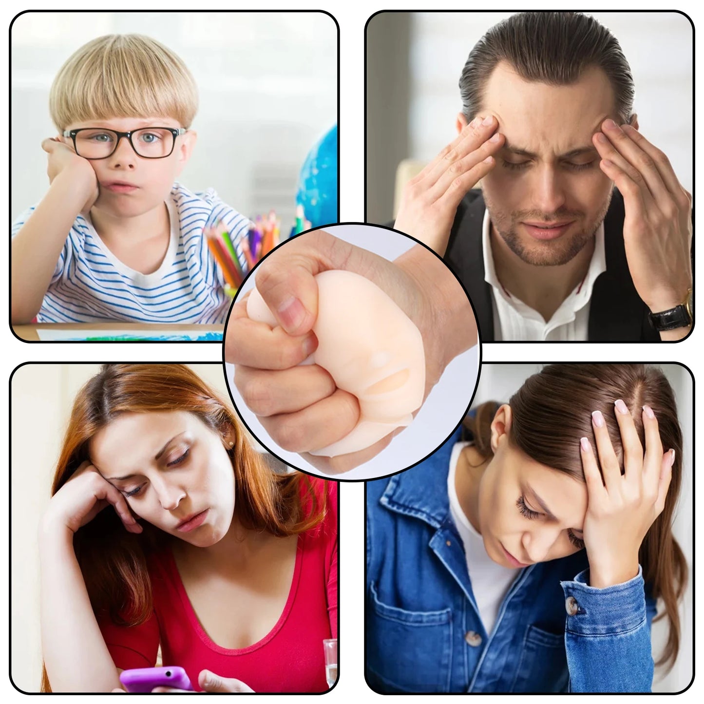 Bola Antiestrés con Cara Humana – Juguete Suave para Aliviar Estrés y Ansiedad | Pelota de Descompresión Divertida