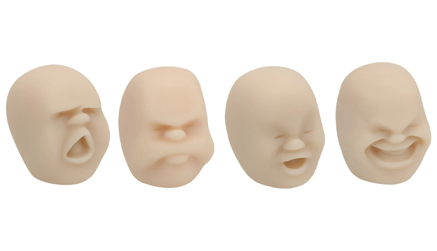 Bola Antiestrés con Cara Humana – Juguete Suave para Aliviar Estrés y Ansiedad | Pelota de Descompresión Divertida